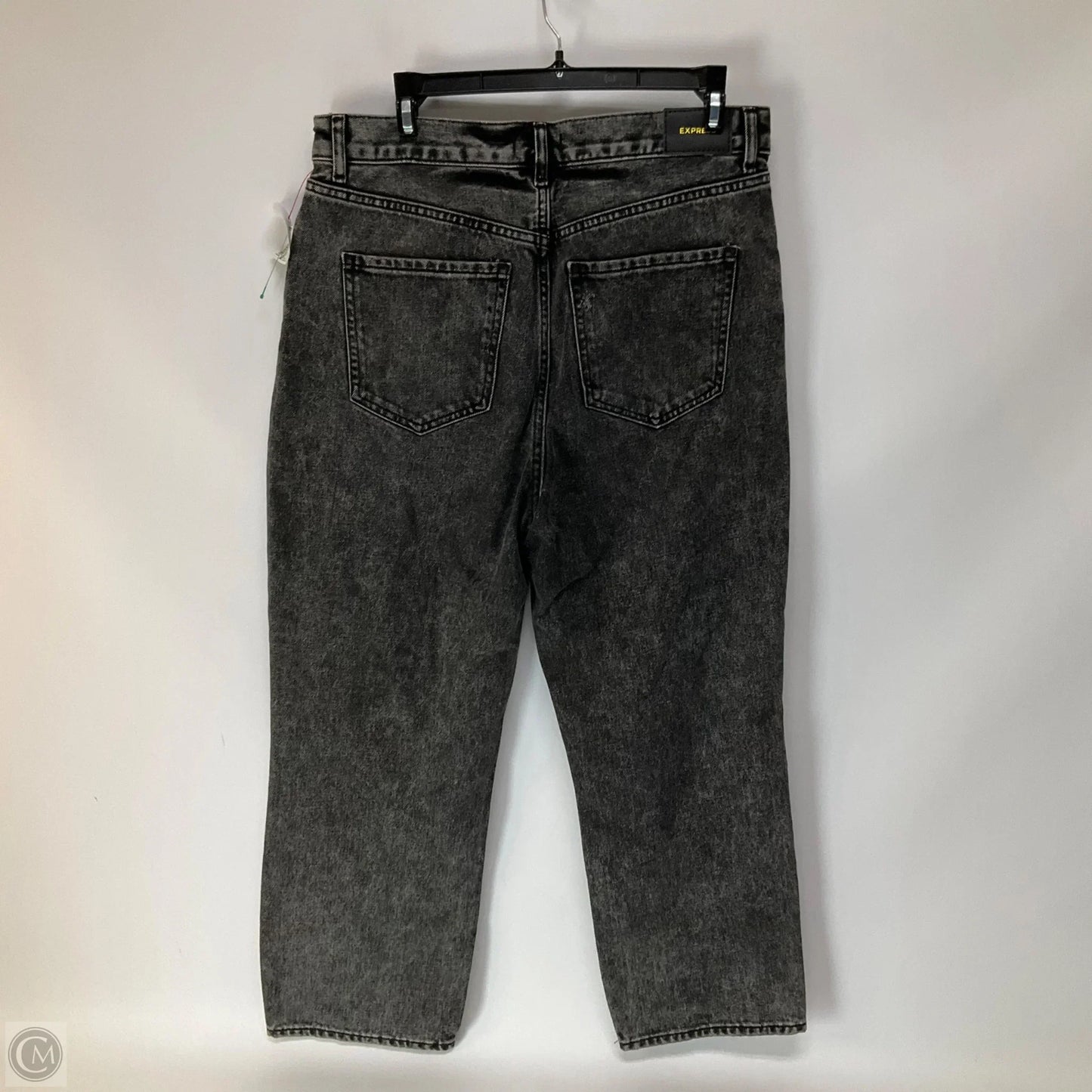 Jeans Straight By Express In Black Denim, Size: 8