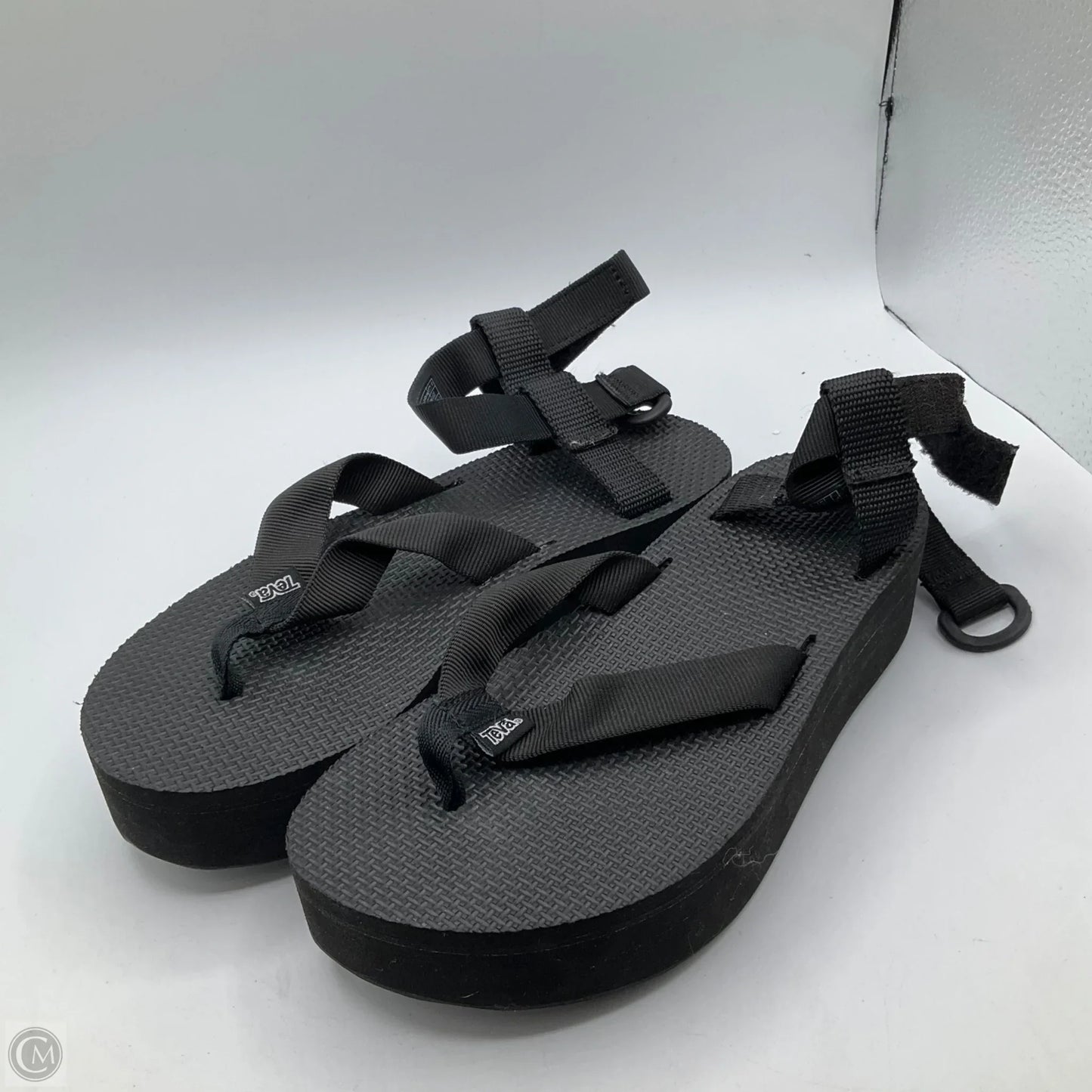 Sandals Heels Platform By Teva In Black, Size: 7