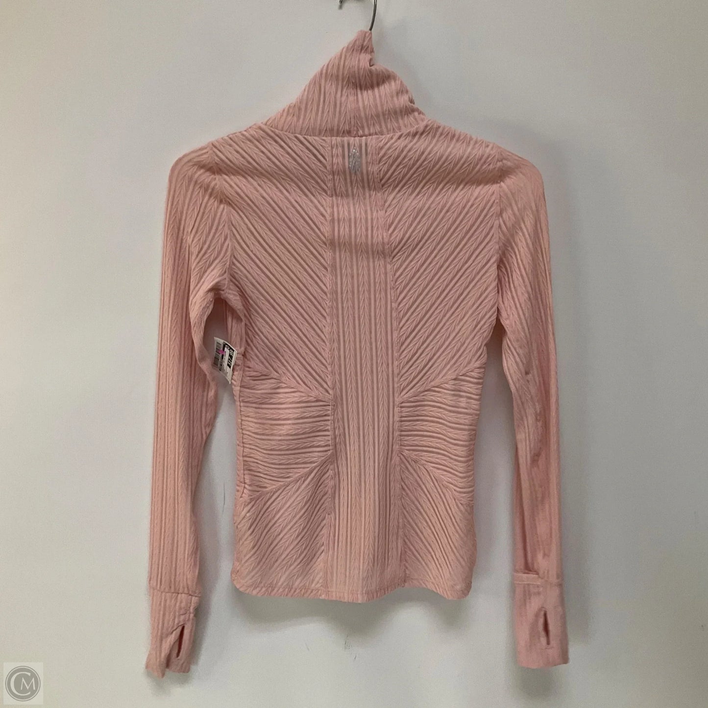 Athletic Top Long Sleeve Collar By Free People In Pink, Size: S