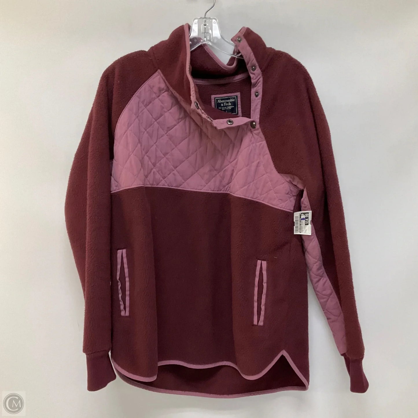 Sweatshirt Collar By Abercrombie And Fitch In Pink, Size: L