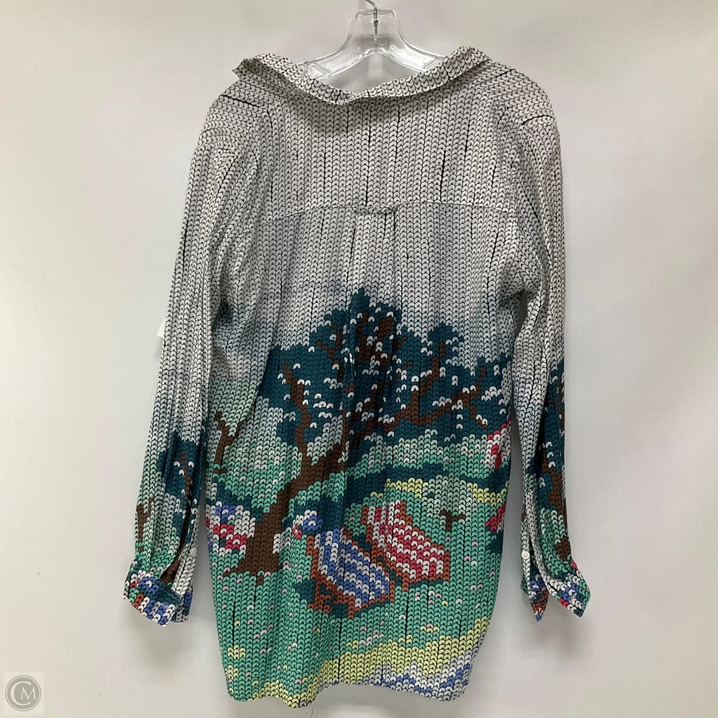 Top Long Sleeve By John Mark In Multi-colored, Size: S