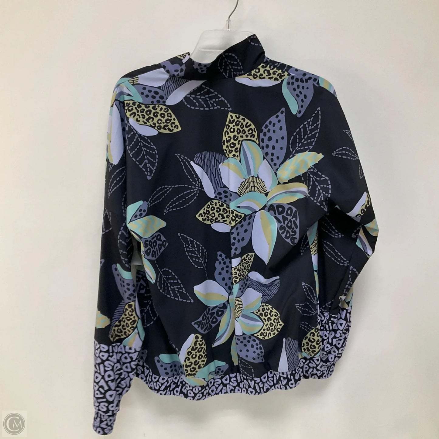 Athletic Jacket By Adidas In Floral Print, Size: M