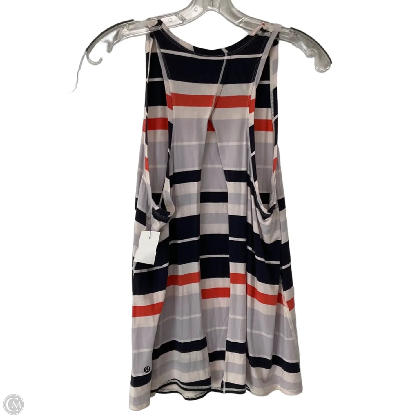 Athletic Tank Top By Lululemon In Striped Pattern, Size: M
