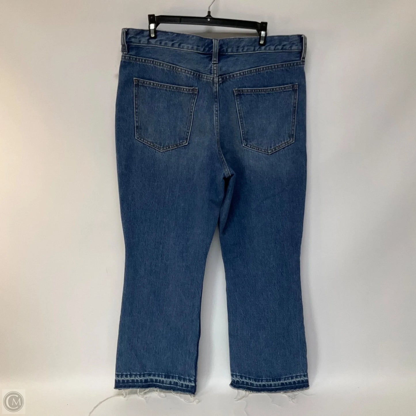 Jeans Cropped By Free People In Blue Denim, Size: 12