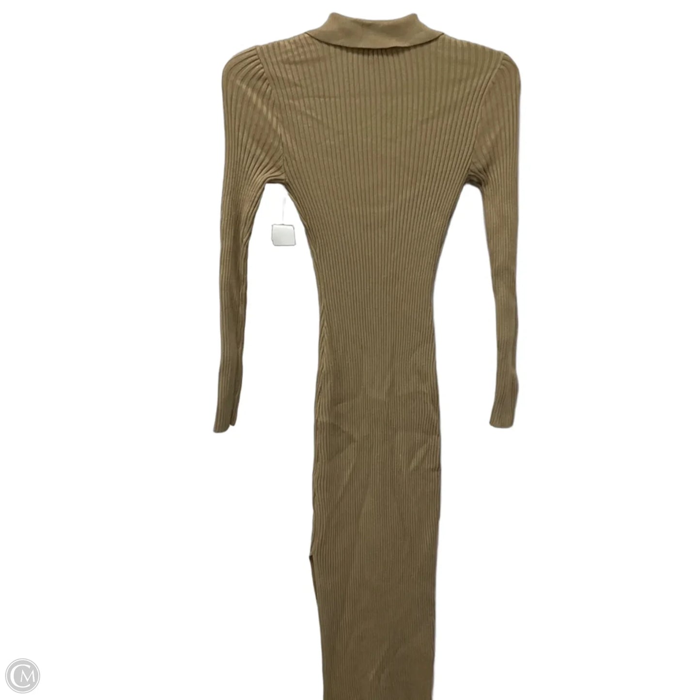 Dress Casual Midi By Abercrombie And Fitch In Tan, Size: Xsp
