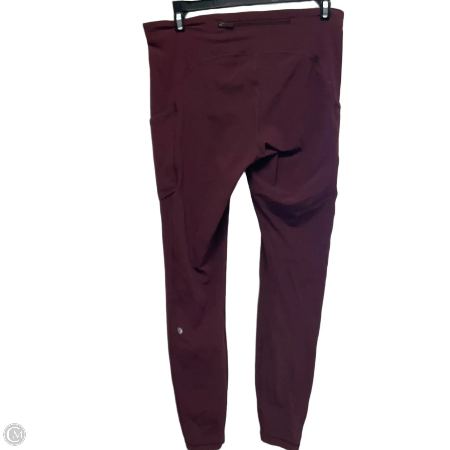Athletic Leggings By Lululemon In Maroon, Size: 8