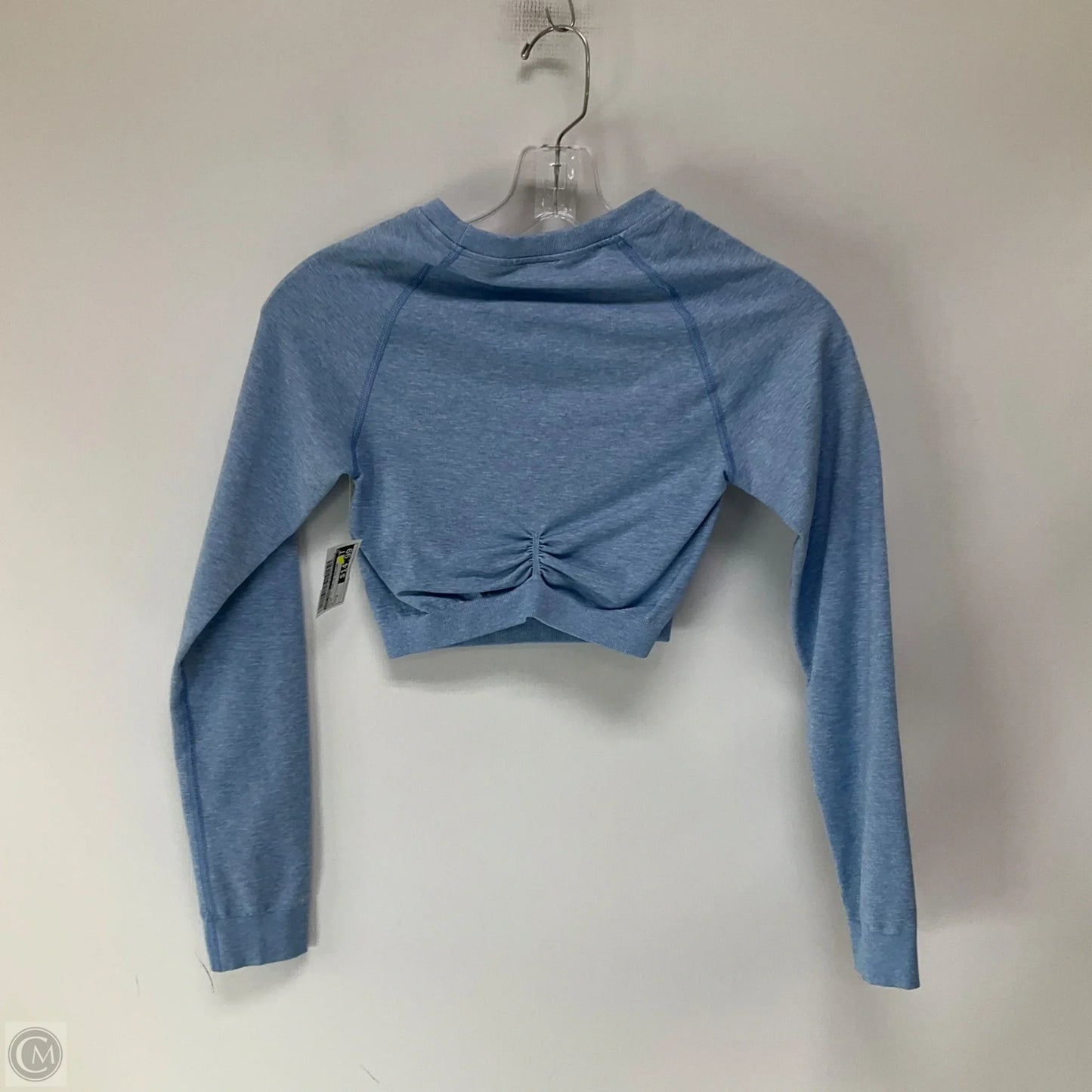 Athletic Top Long Sleeve Collar By Gym Shark In Blue, Size: S