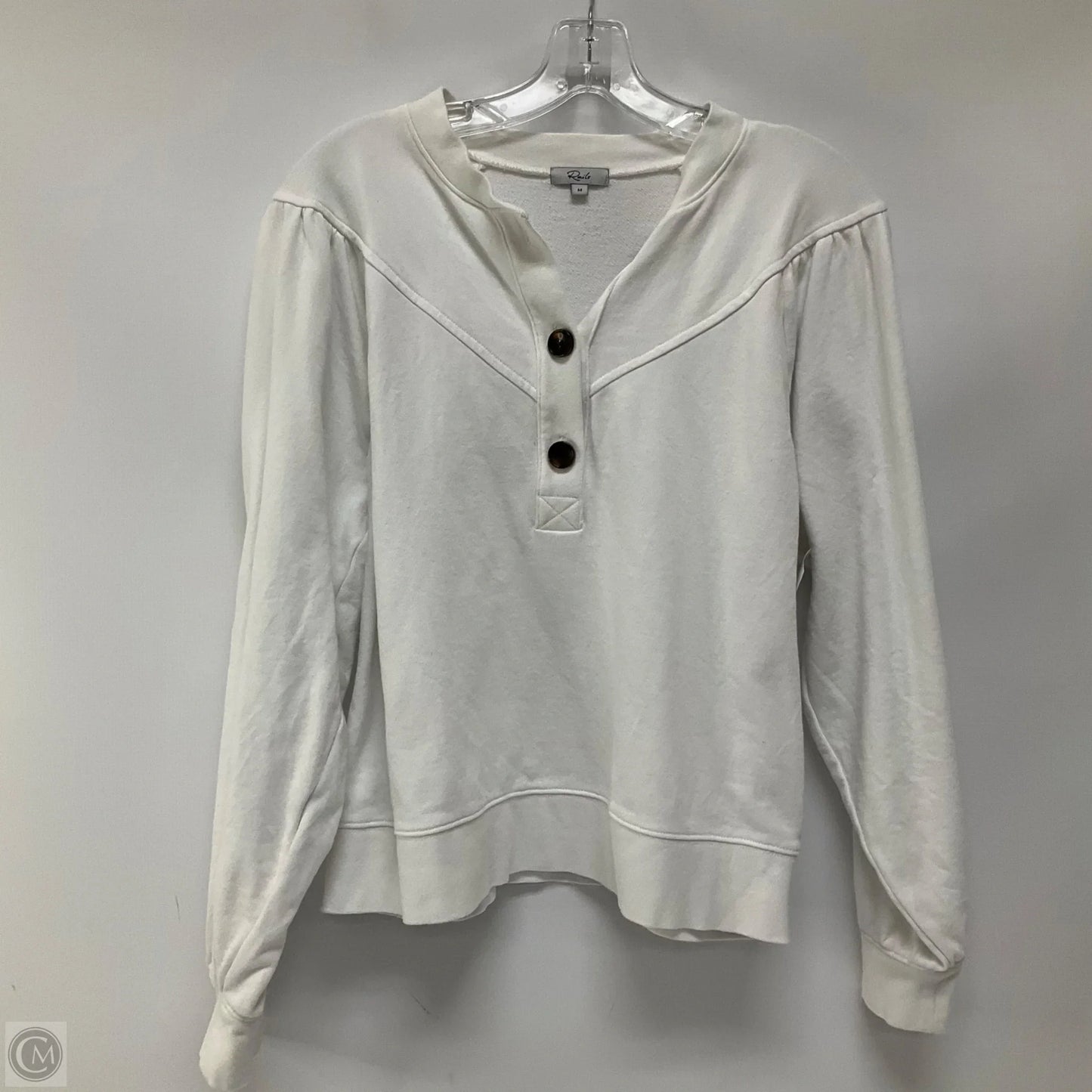 Top Long Sleeve By Rails In White, Size: M