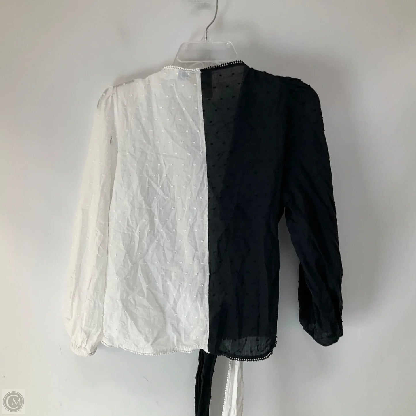 Top 3/4 Sleeve By Farm Rio In Black & White, Size: L