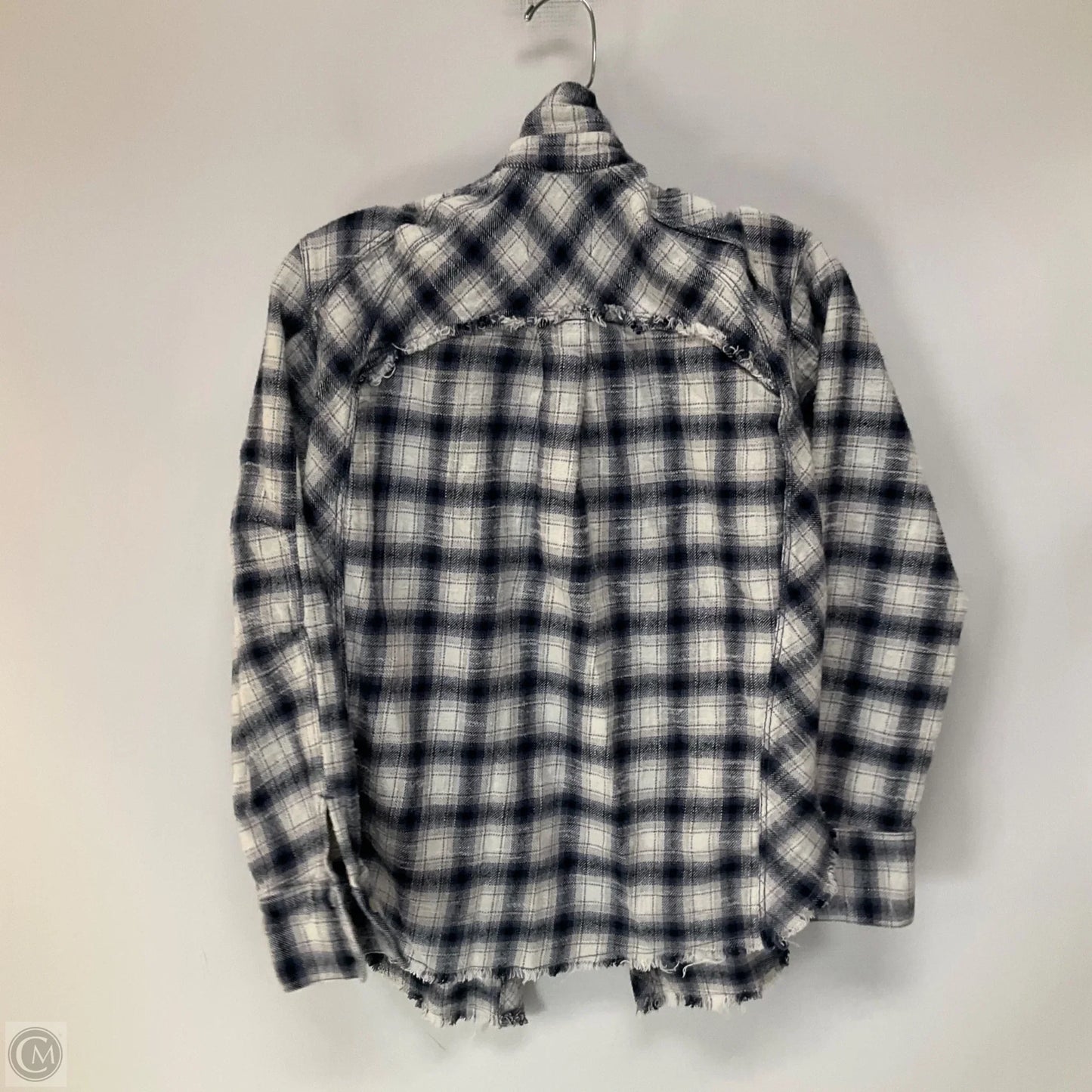 Top Long Sleeve By Bdg In Blue & White, Size: S
