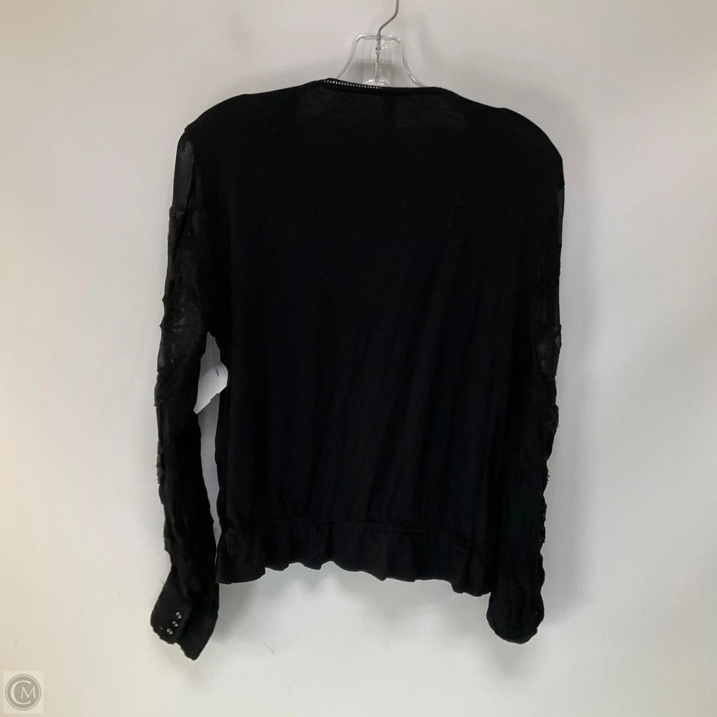 Top Long Sleeve By Anthropologie In Black, Size: M
