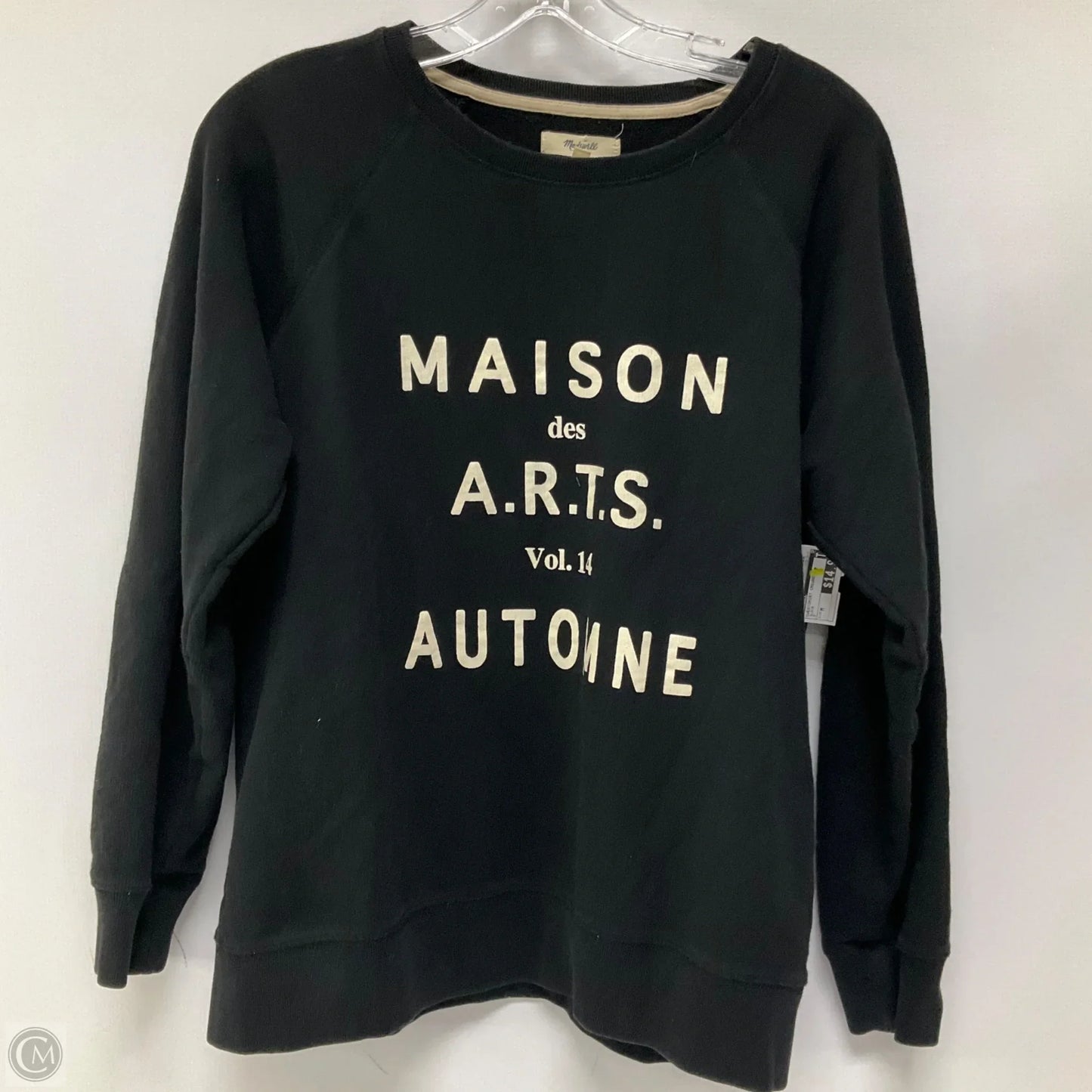 Sweatshirt Crewneck By Madewell In Black, Size: M