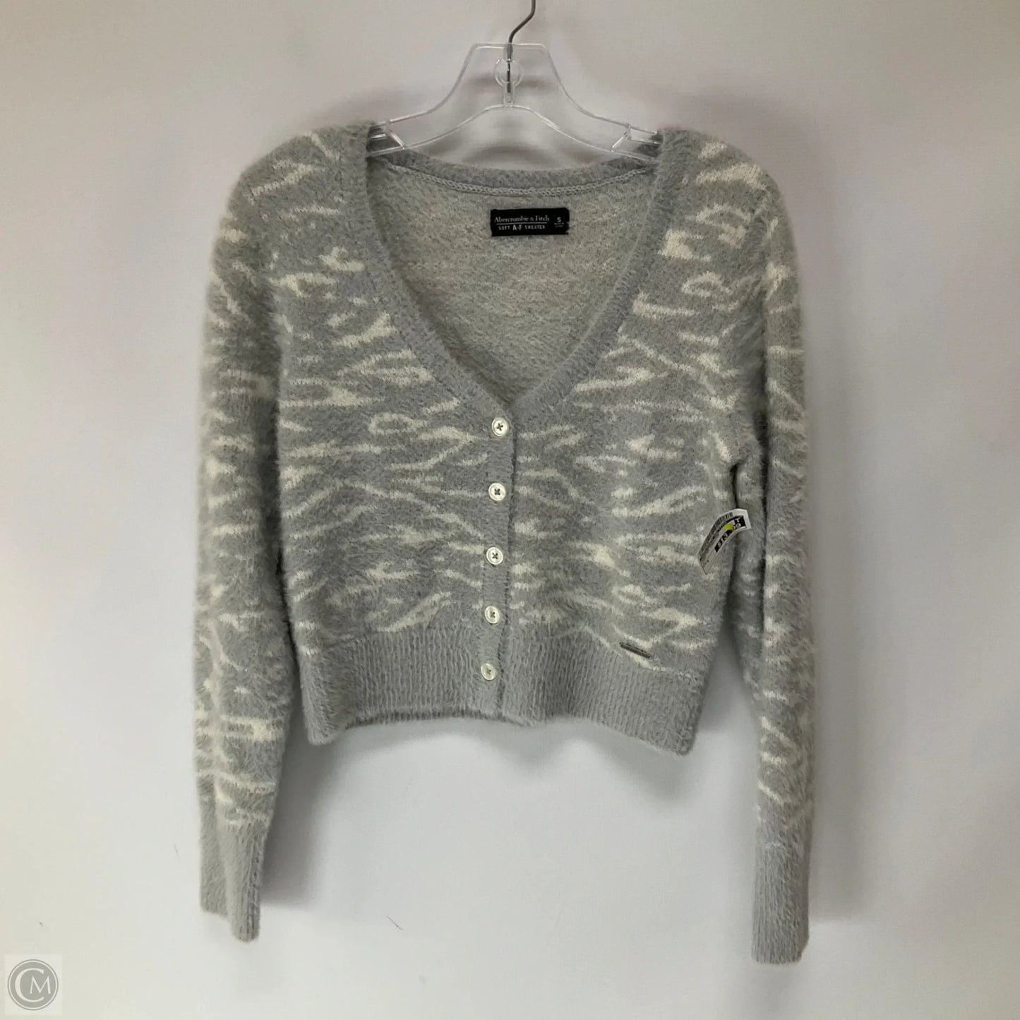 Sweater Cardigan By Abercrombie And Fitch In Grey, Size: S