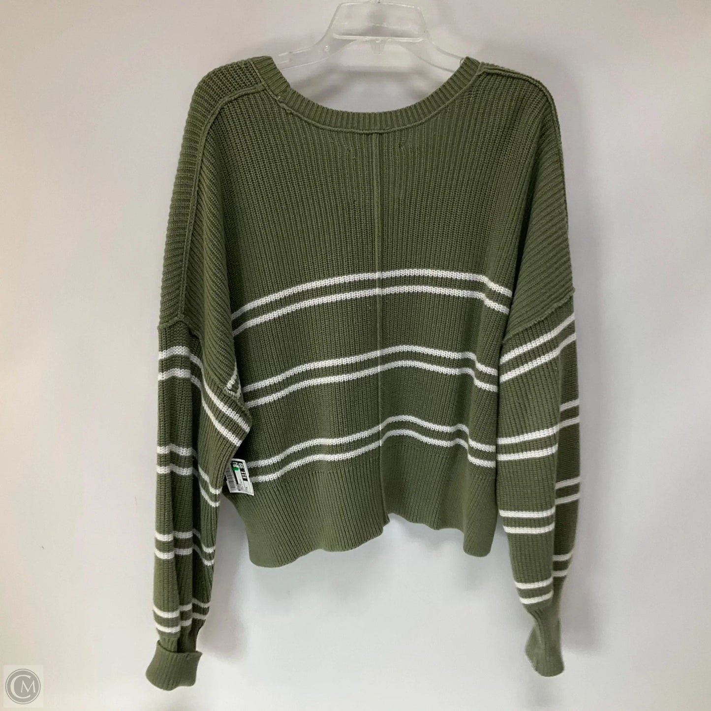 Sweater By Aerie In Green & White, Size: M
