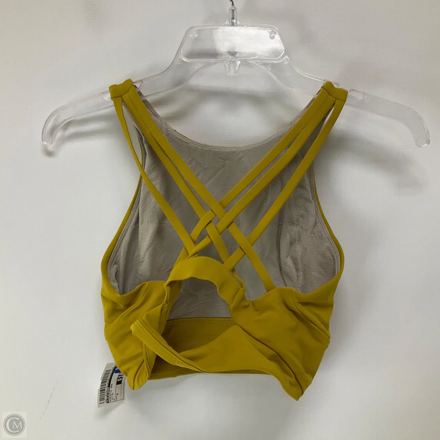 Athletic Bra By Lululemon In Yellow, Size: 6