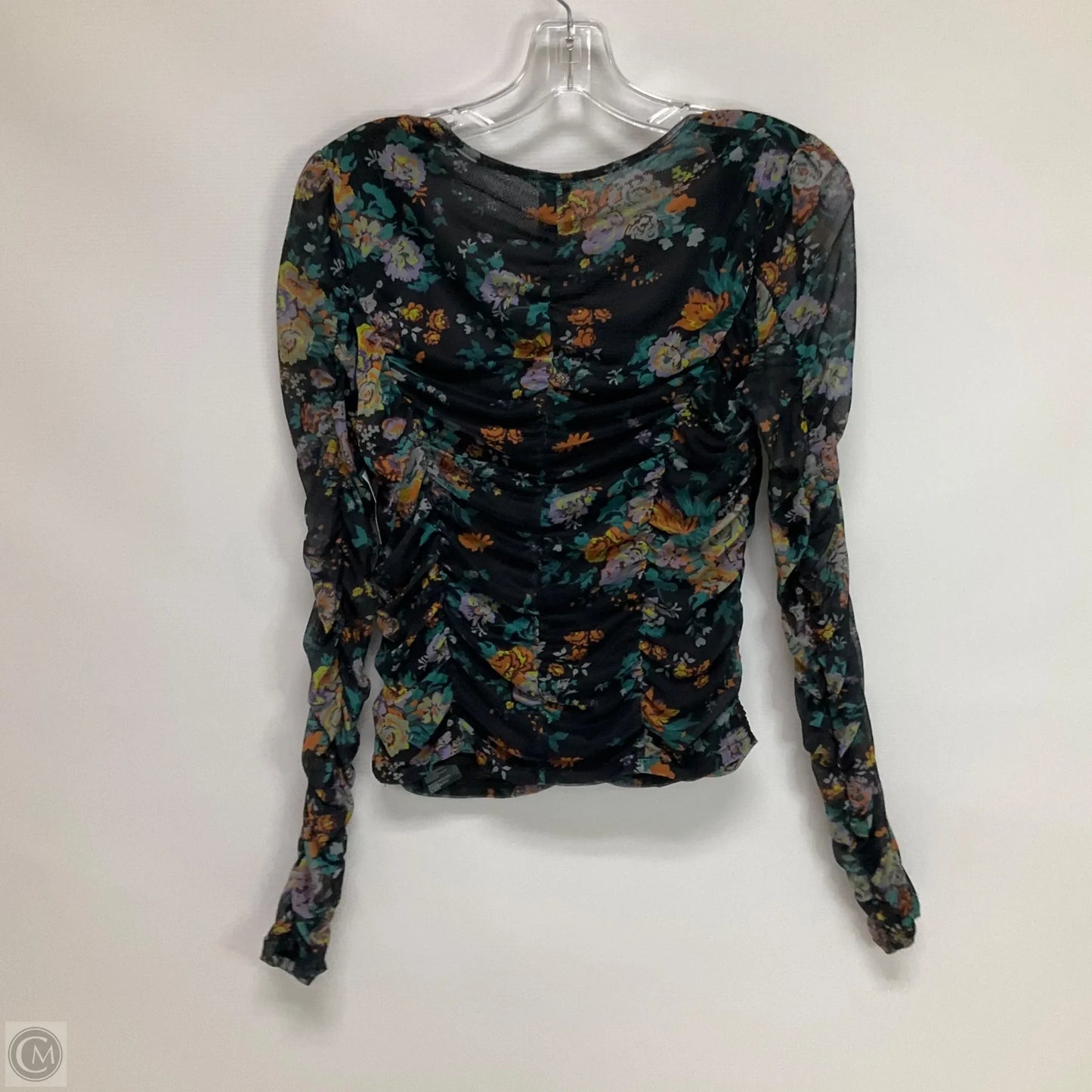Top Long Sleeve By Anthropologie In Floral Print, Size: M