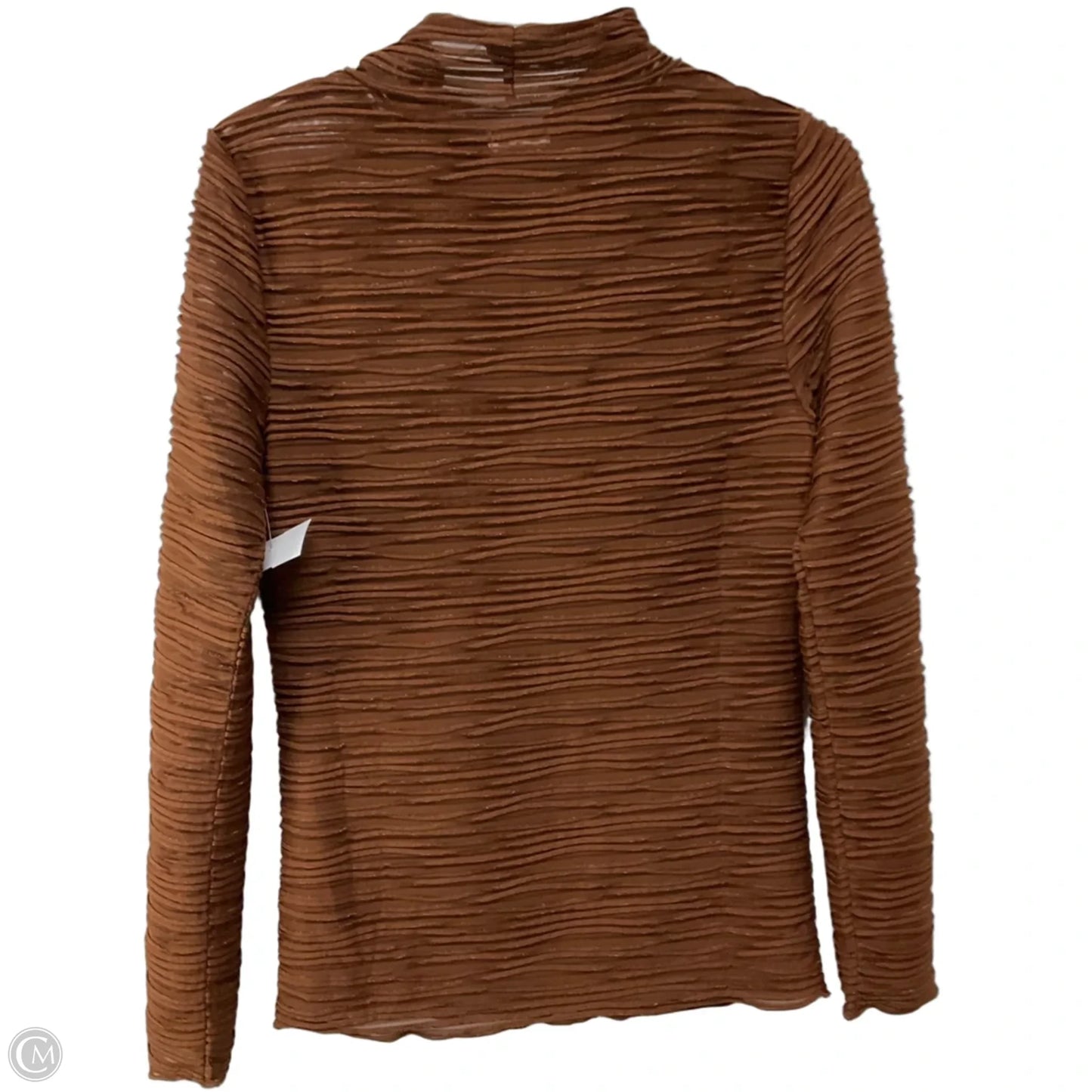 Top Long Sleeve By Pilcro In Brown, Size: M