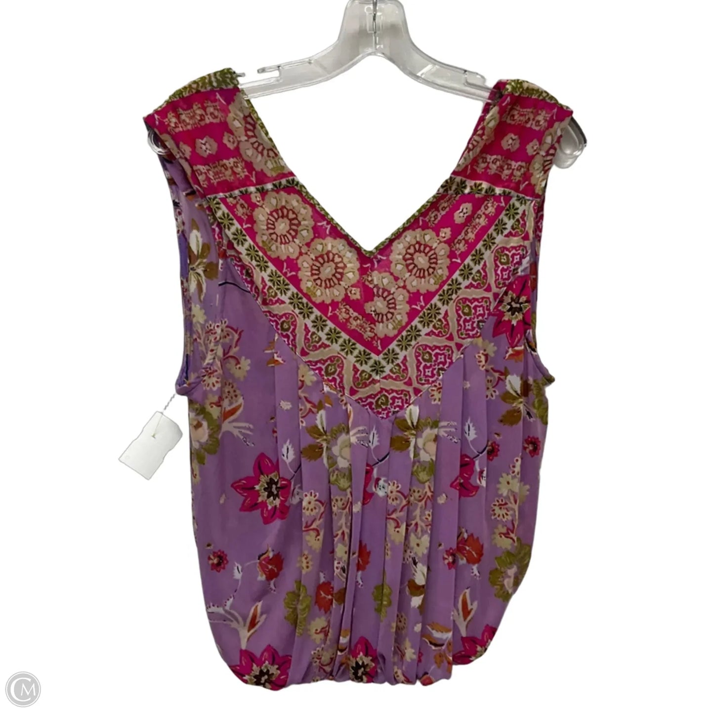 Top Sleeveless By Free People In Floral Print, Size: S