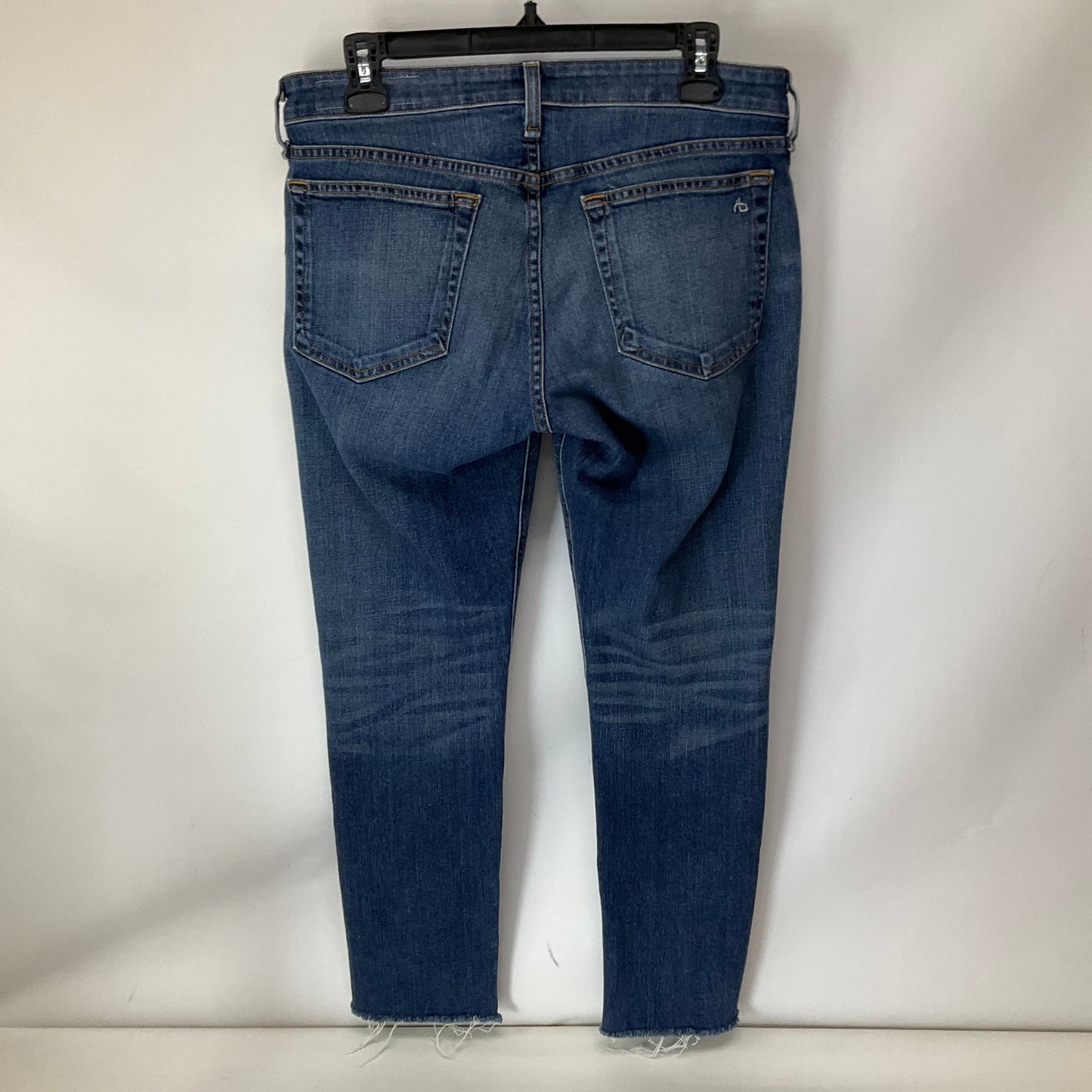 Jeans Straight By Rag & Bones Jeans In Blue Denim, Size: 4