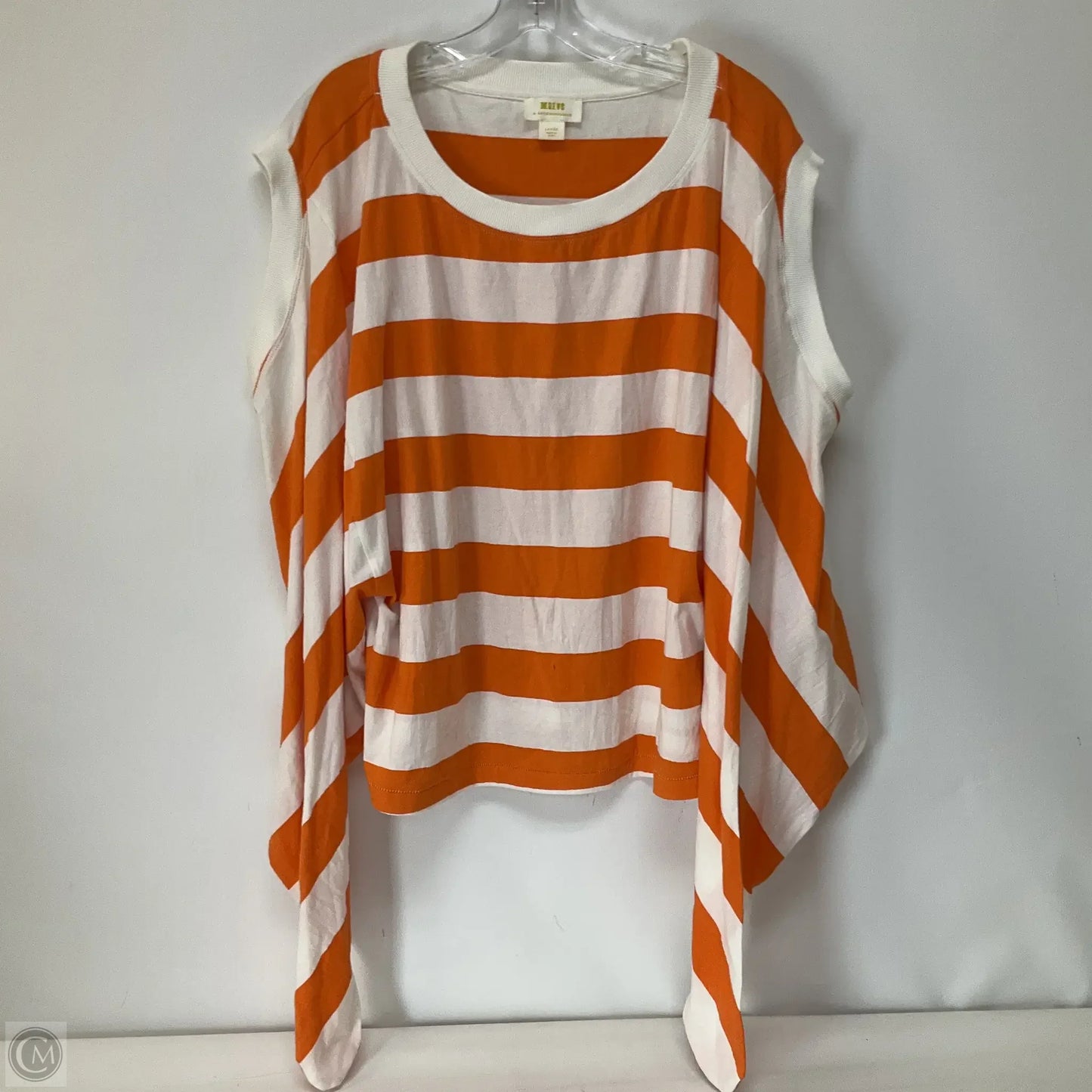 Top Long Sleeve By Maeve In Striped Pattern, Size: L