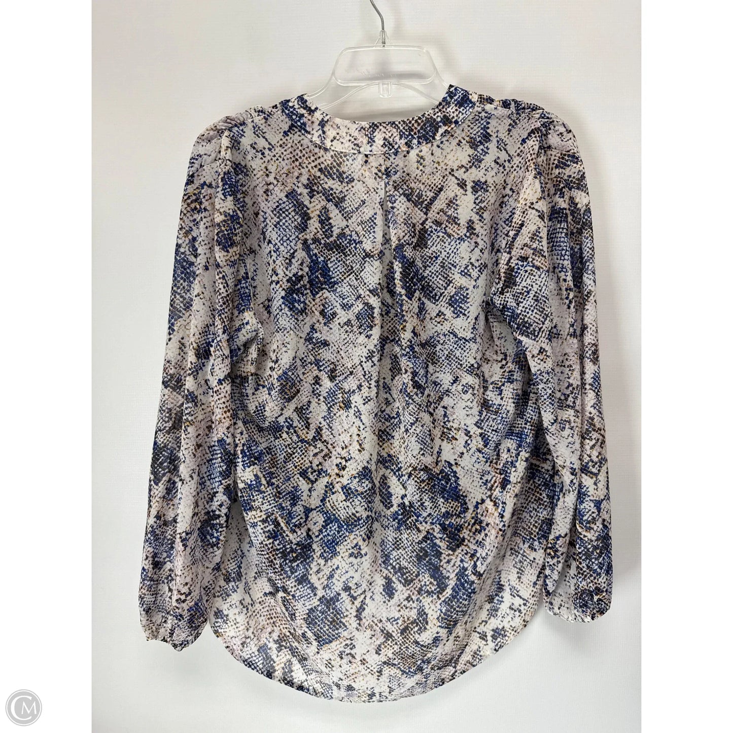 Top Long Sleeve By Veronica M In Snakeskin Print, Size: M
