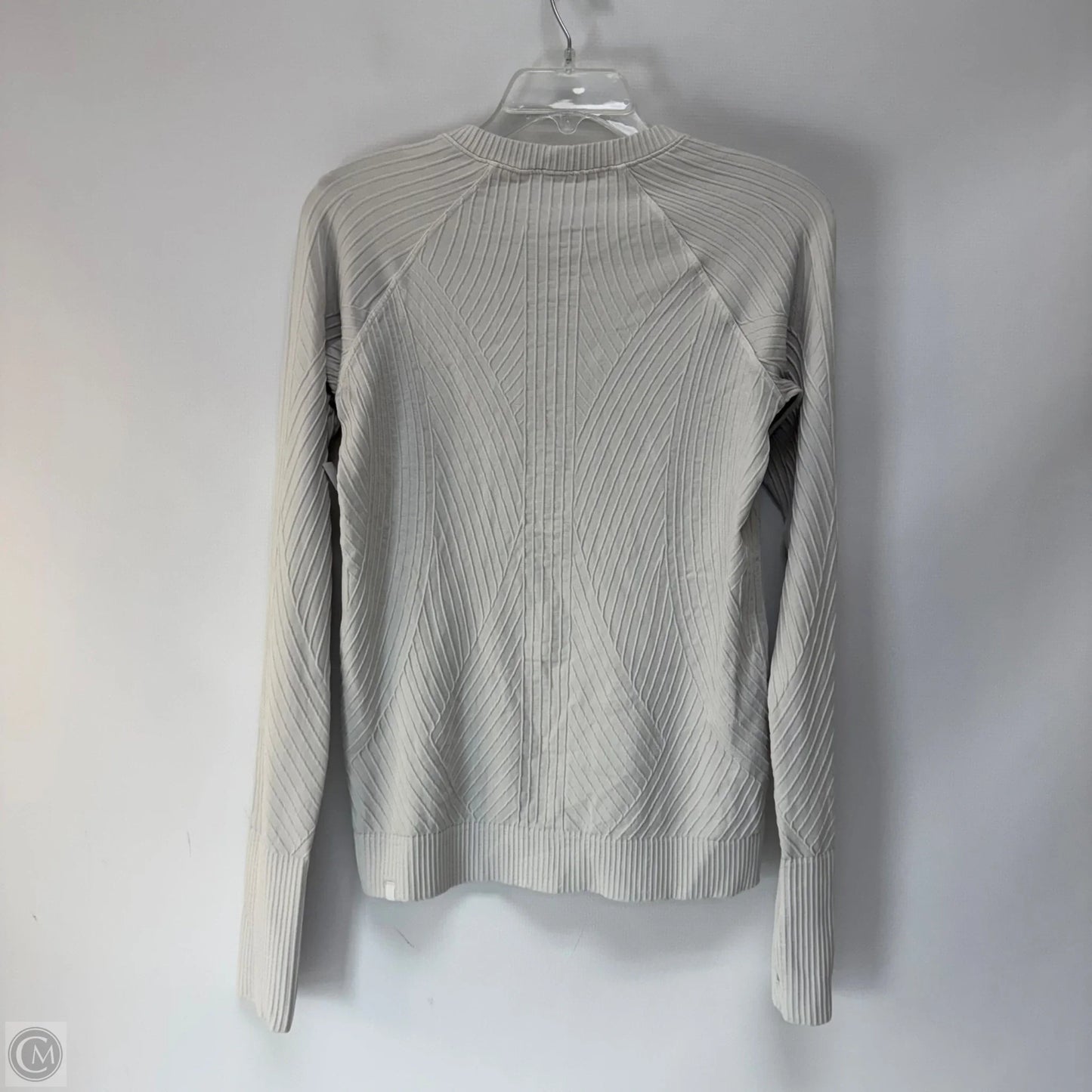Athletic Top Long Sleeve Crewneck By Lululemon In White, Size: 6