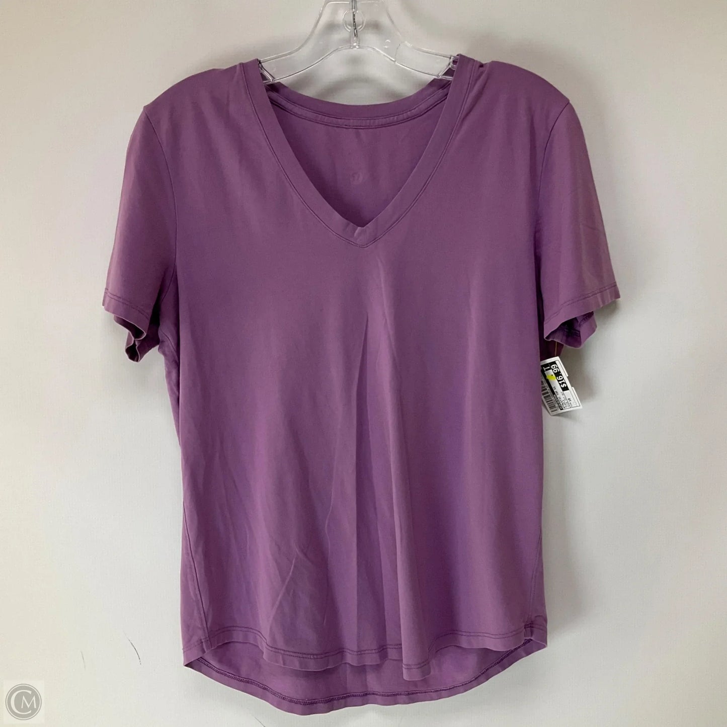 Athletic Top Short Sleeve By Lululemon In Purple, Size: 10