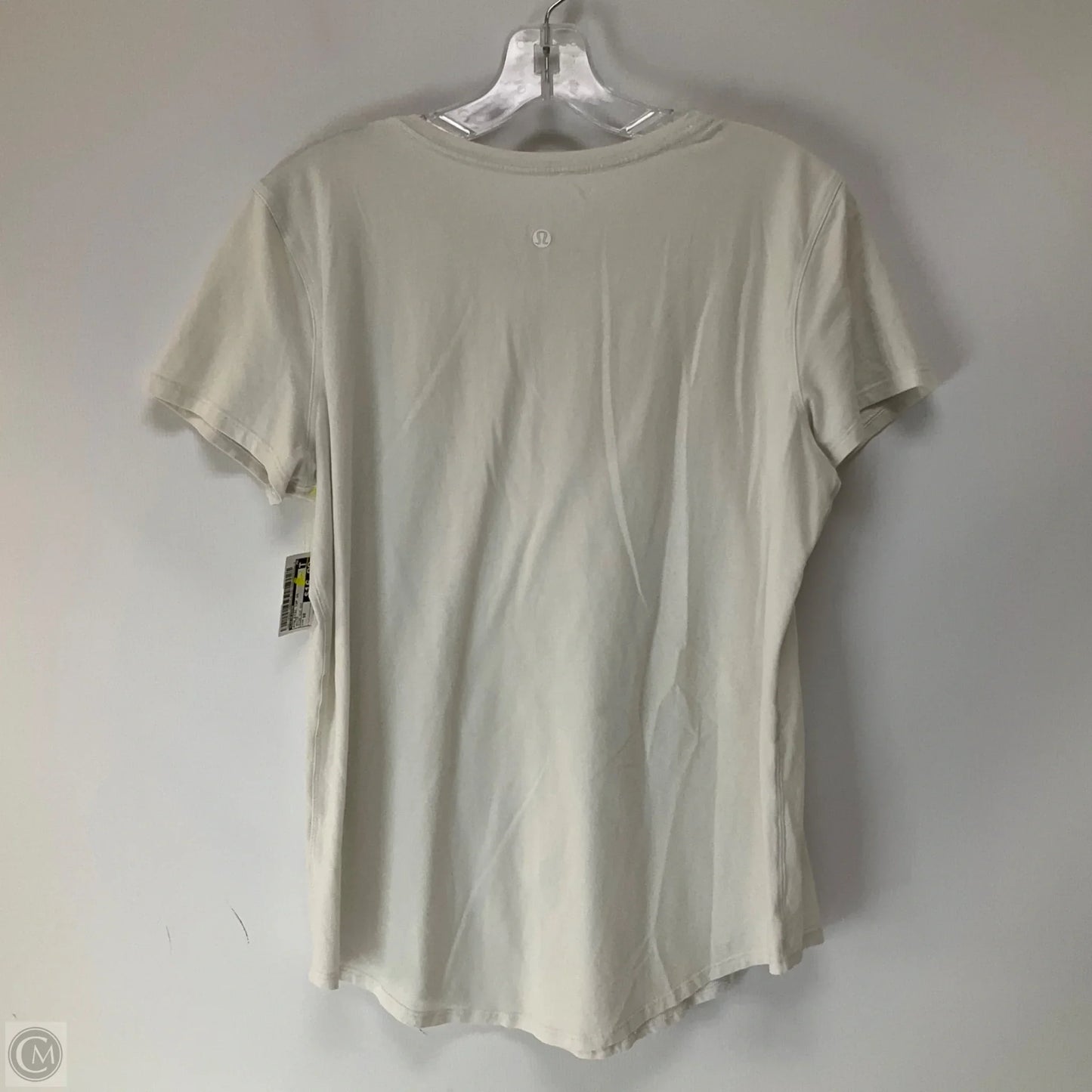 Athletic Top Short Sleeve By Lululemon In White, Size: 10