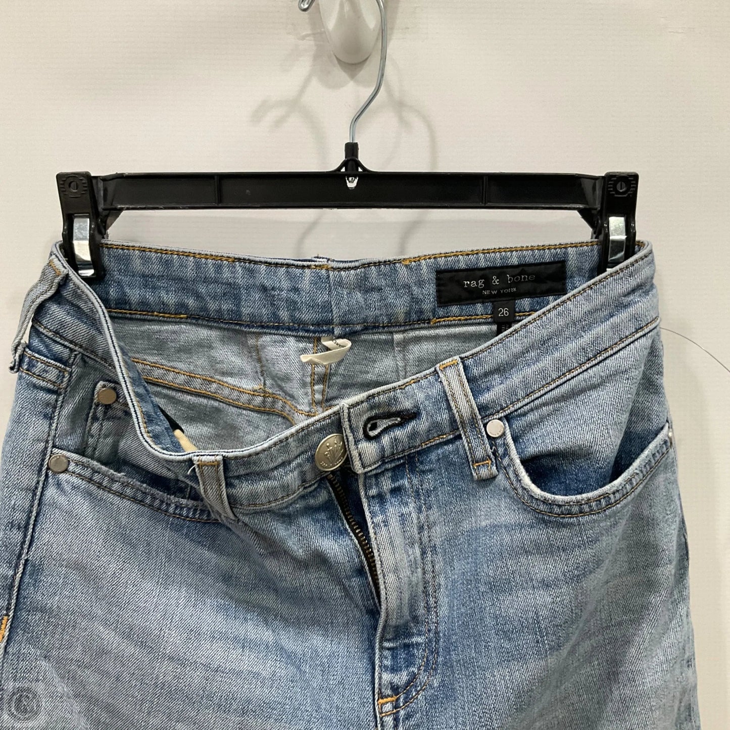 Jeans Straight By Rag & Bones Jeans In Blue Denim, Size: 2