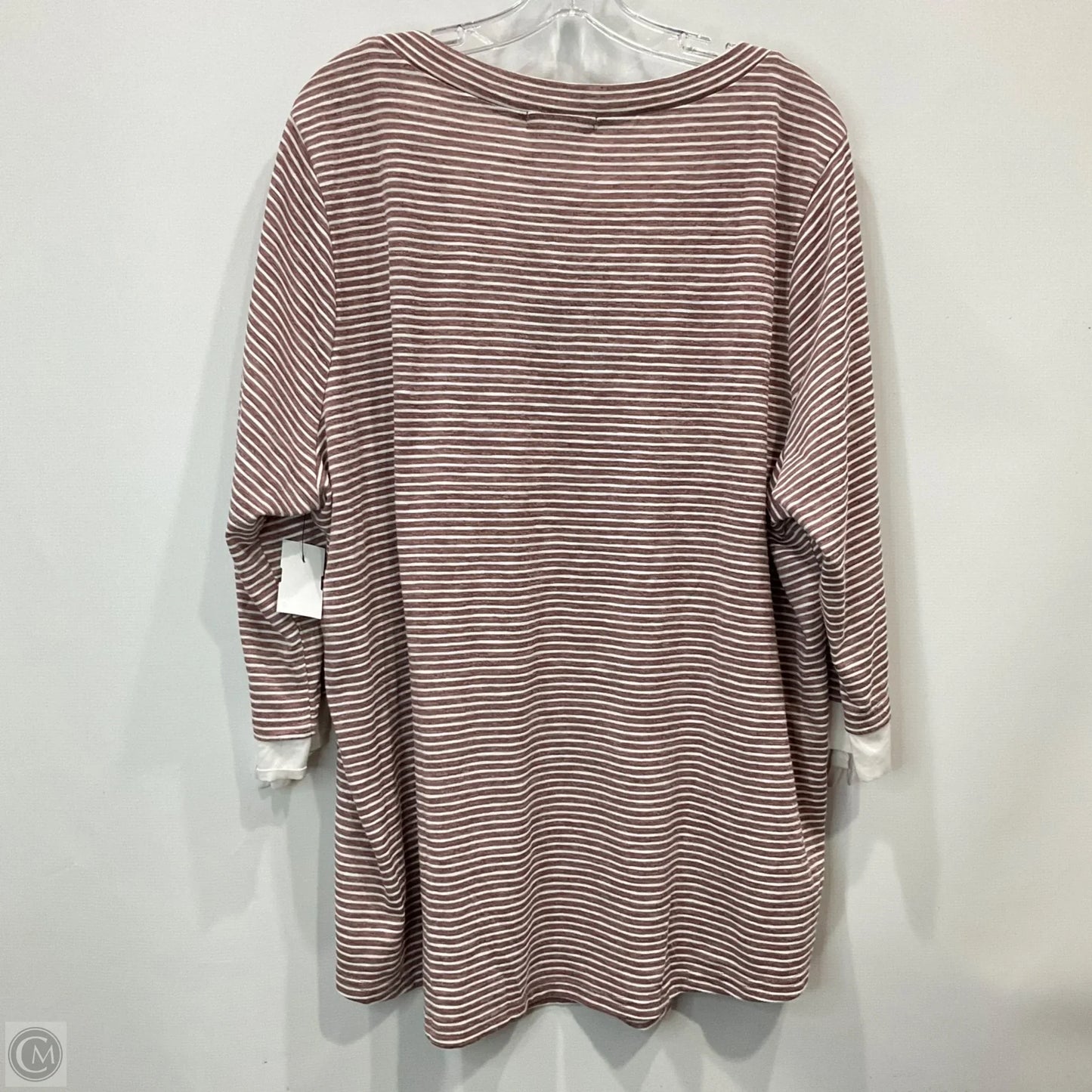 Top Long Sleeve By Honey Punch In Striped Pattern, Size: 3x