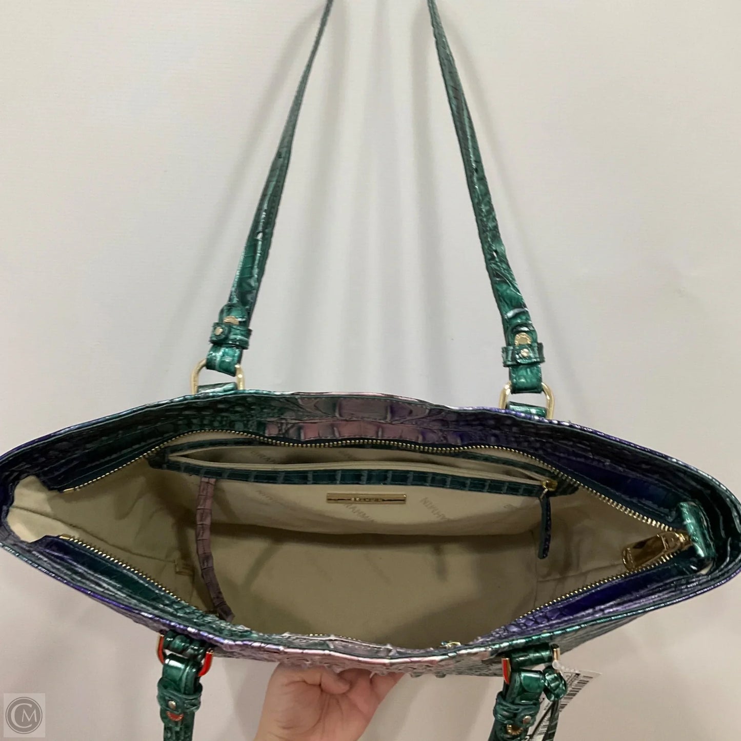 Handbag Designer By Brahmin, Size: Large