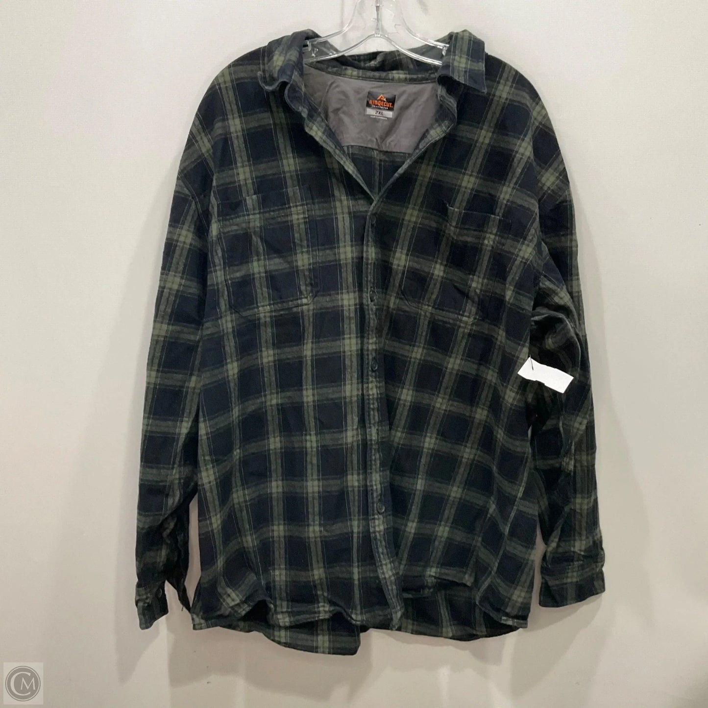 Top Long Sleeve By Clothes Mentor In Black & Green, Size: 2x