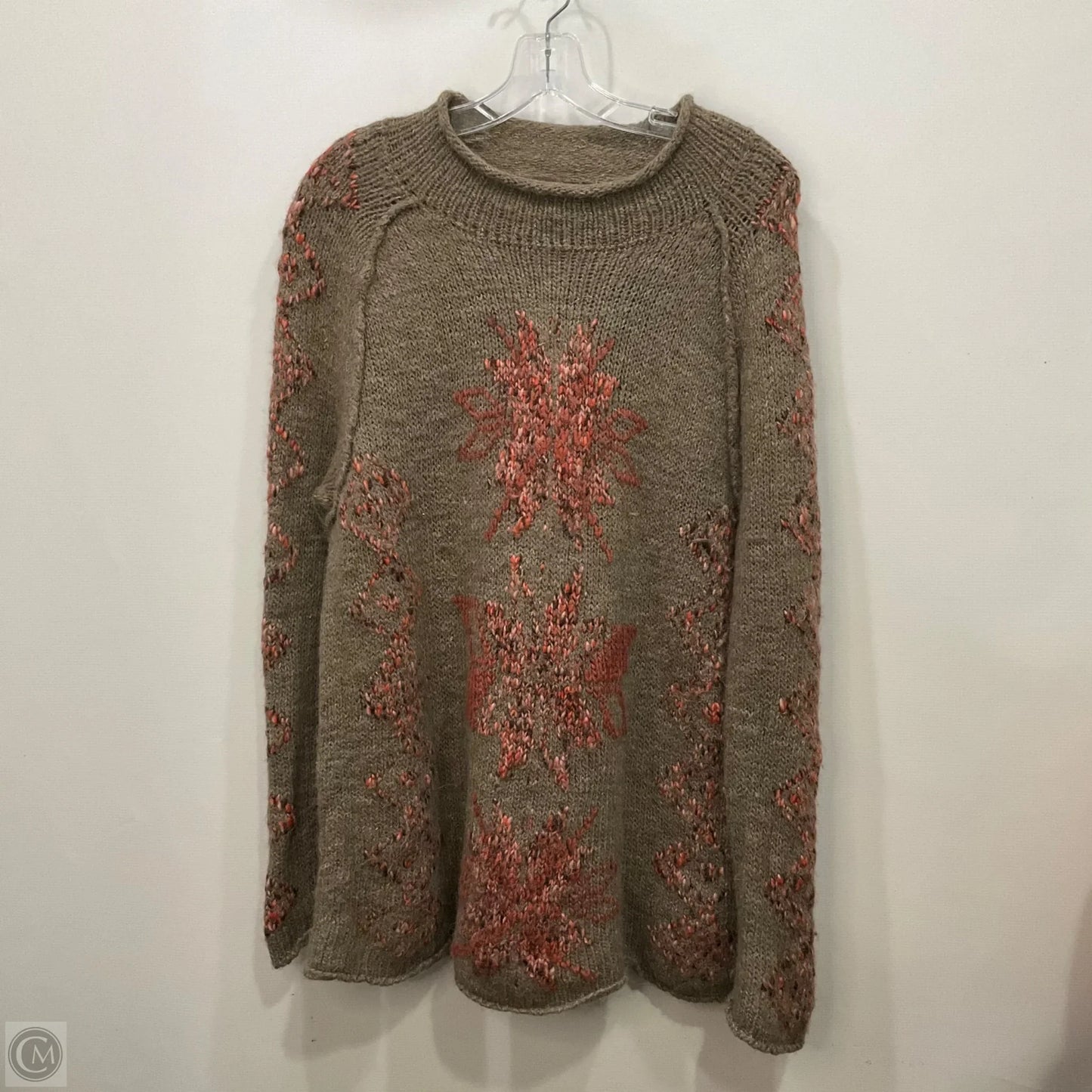 Sweater By Free People In Brown & Pink, Size: M