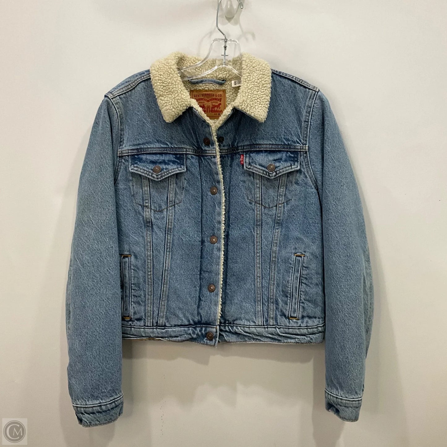 Jacket Denim By Levis In Blue Denim, Size: M