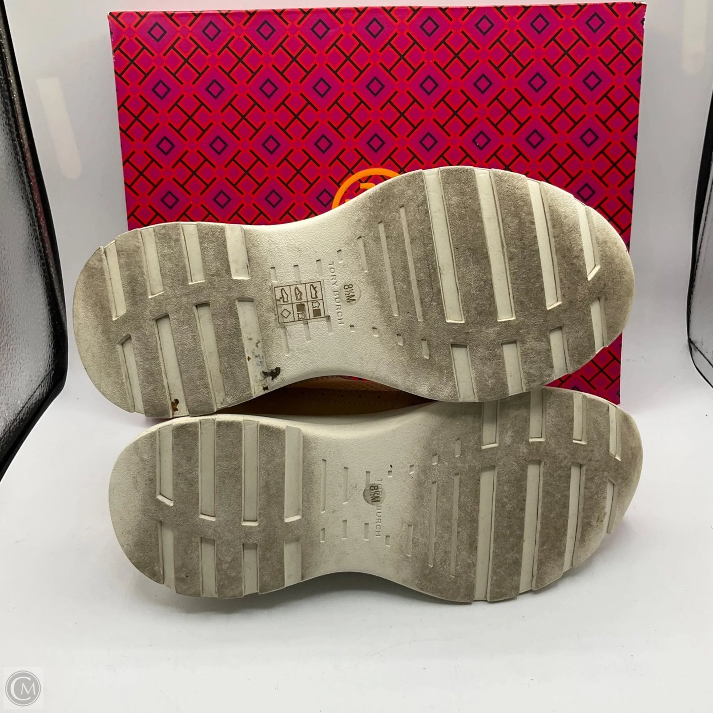 Shoes Designer By Tory Burch In Cream & Pink, Size: 8.5