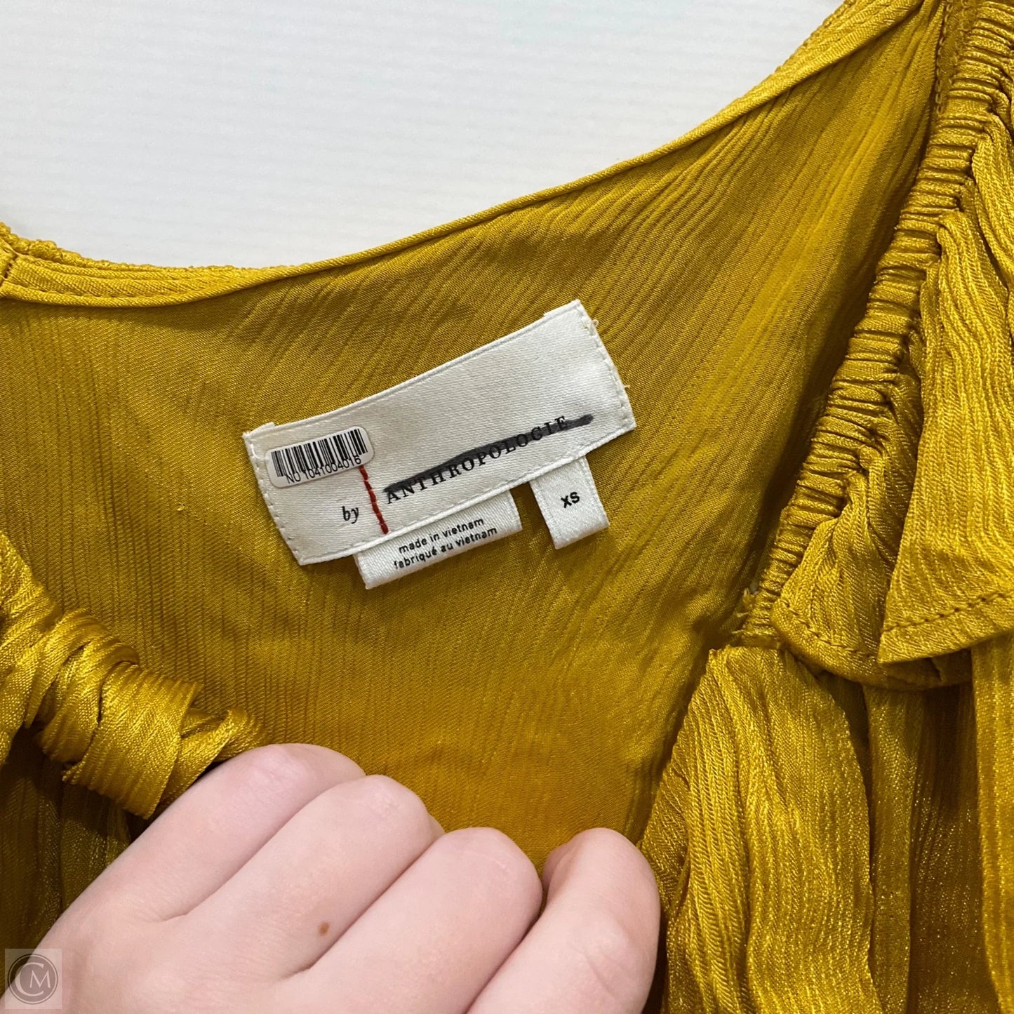 Top Long Sleeve By Anthropologie In Yellow, Size: Xs