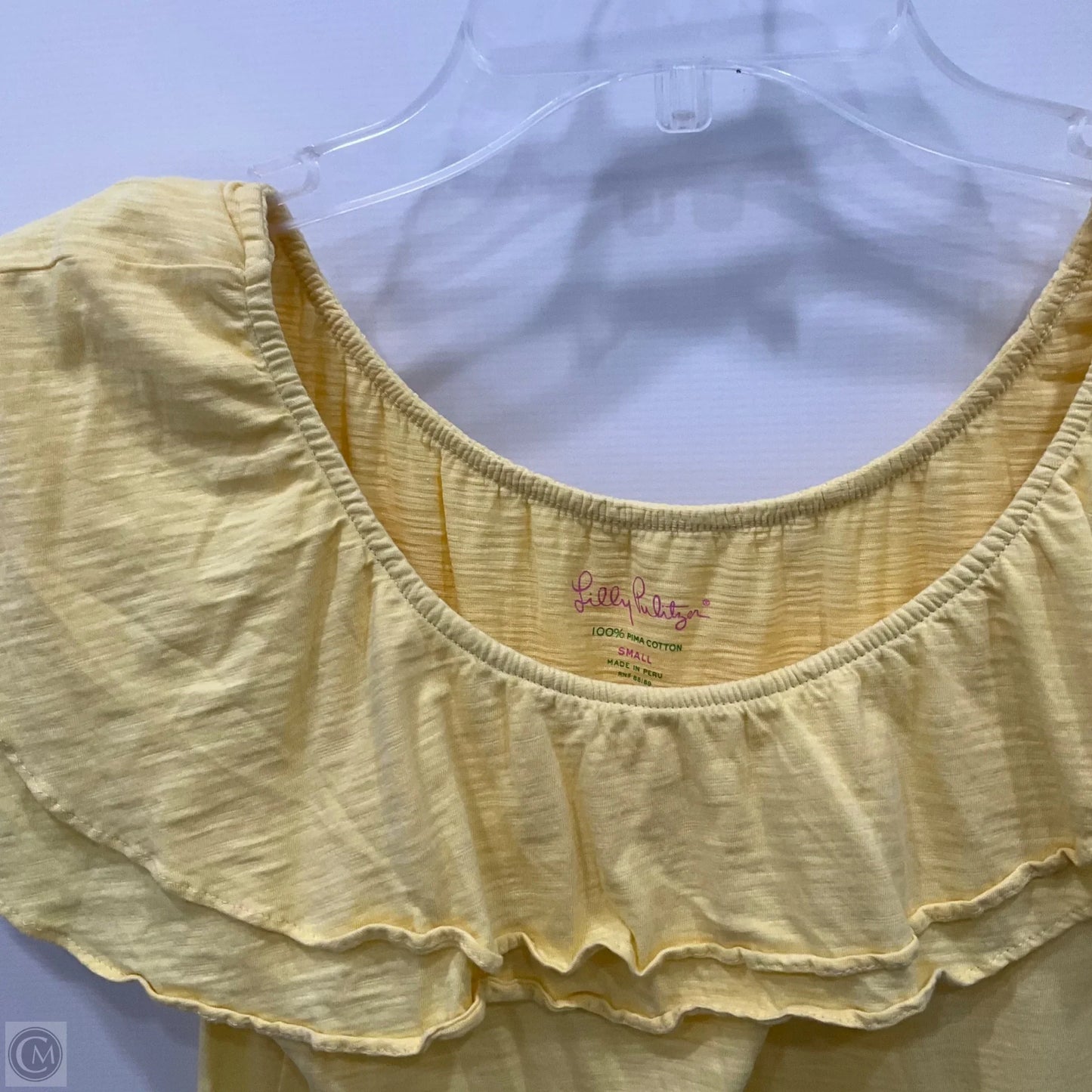 Top Sleeveless Designer By Lilly Pulitzer In Yellow, Size: S