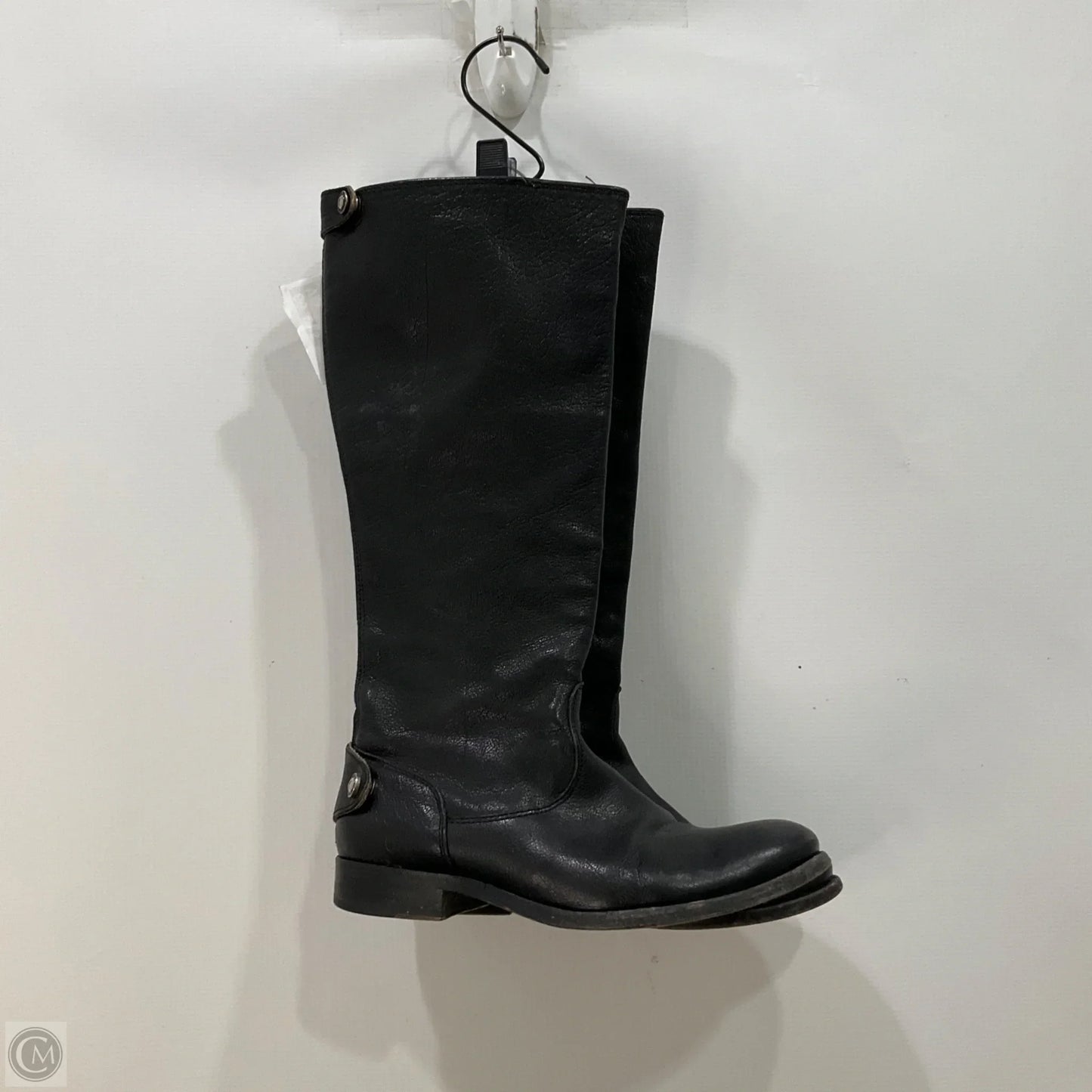 Boots Knee Heels By Frye In Black, Size: 6