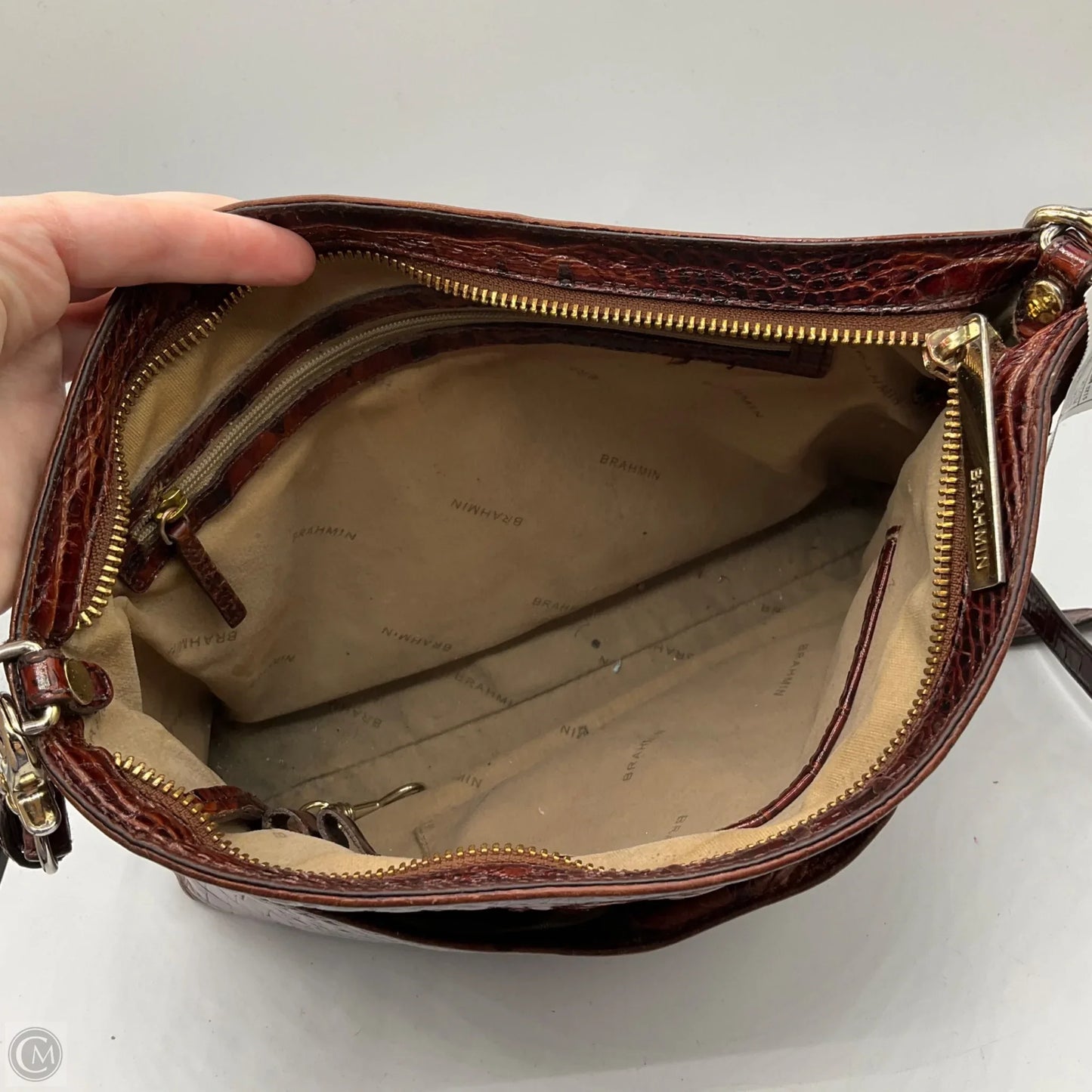 Handbag Designer By Brahmin, Size: Medium