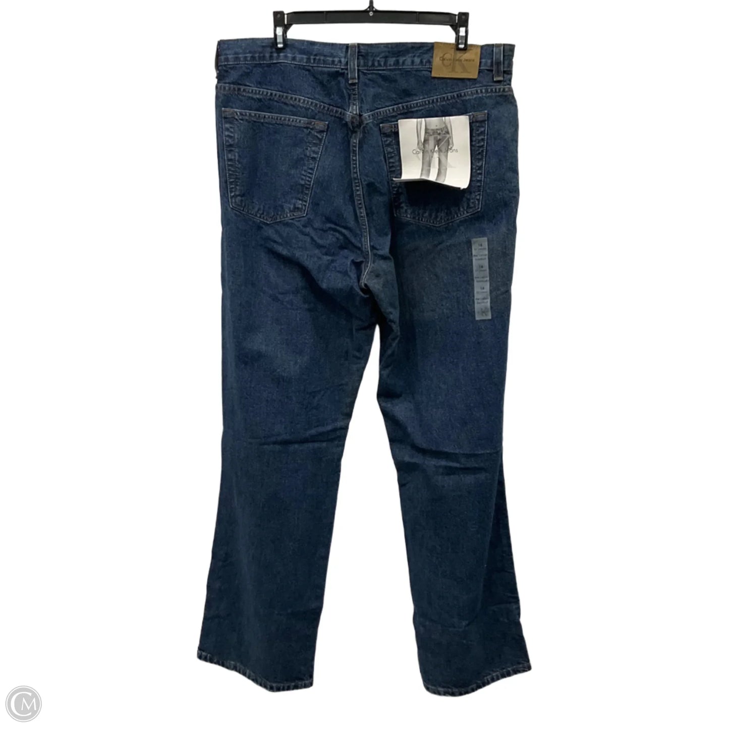 Jeans Straight By Calvin Klein In Blue, Size: 16