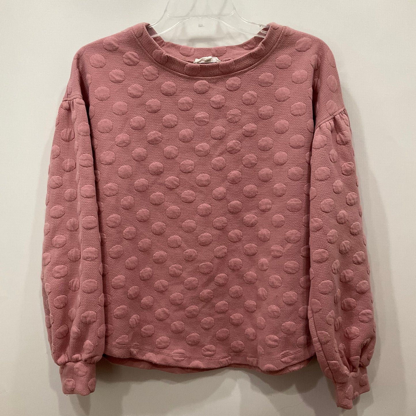 Top Long Sleeve By Blu Pepper In Pink, Size: S