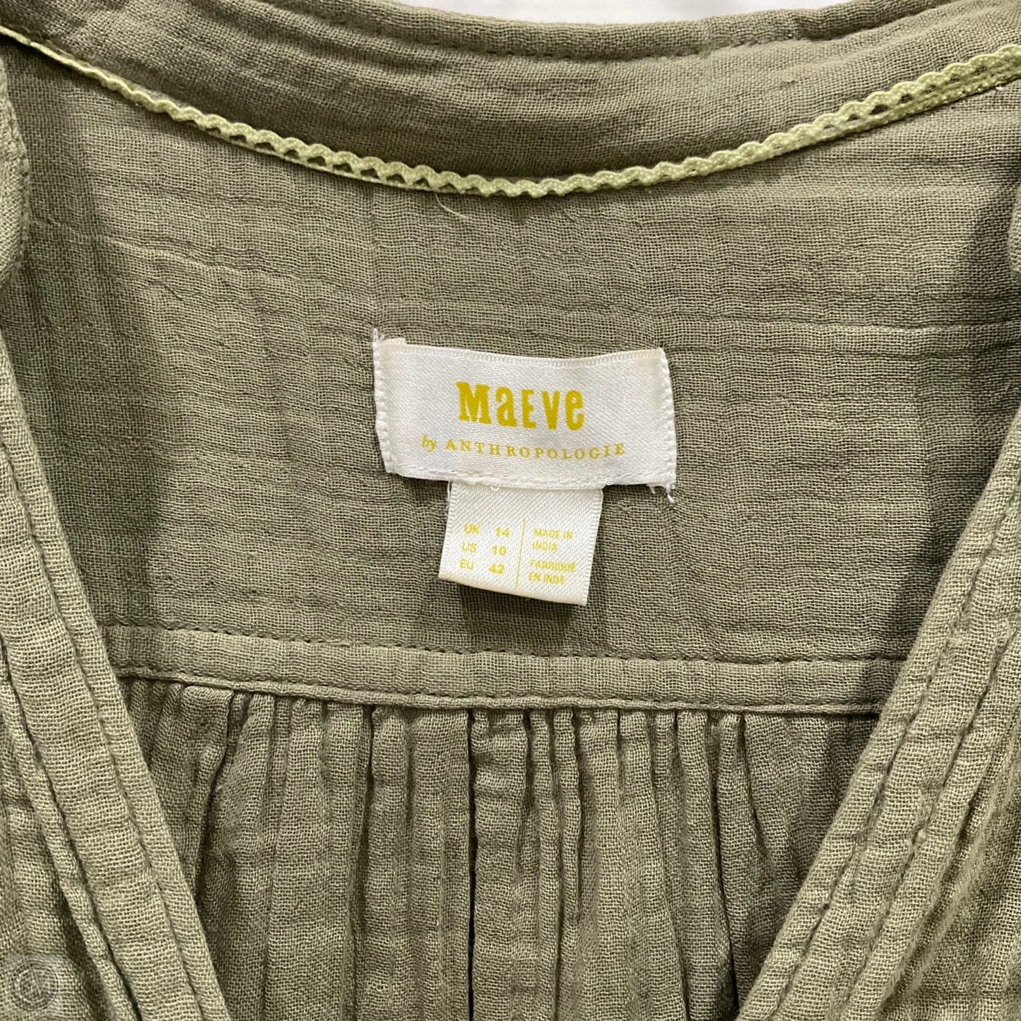 Dress Casual Midi By Maeve In Green, Size: 10