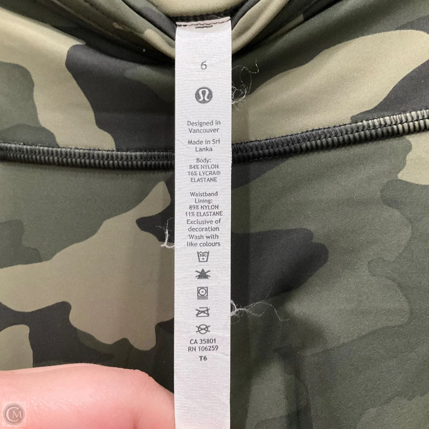 Athletic Leggings By Lululemon In Camouflage Print, Size: 6