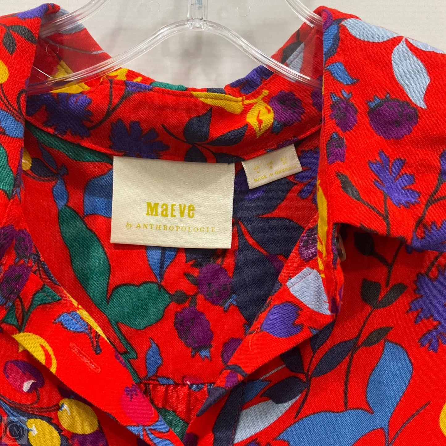 Top Long Sleeve By Maeve In Floral Print, Size: 4