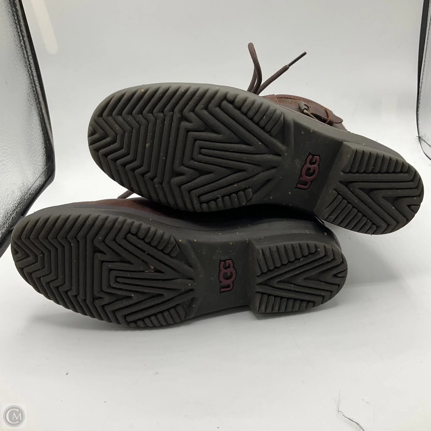 Boots Designer By Ugg In Brown, Size: 6