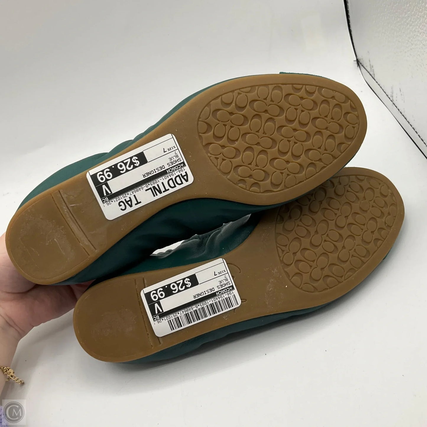 Shoes Designer By Coach In Blue, Size: 7