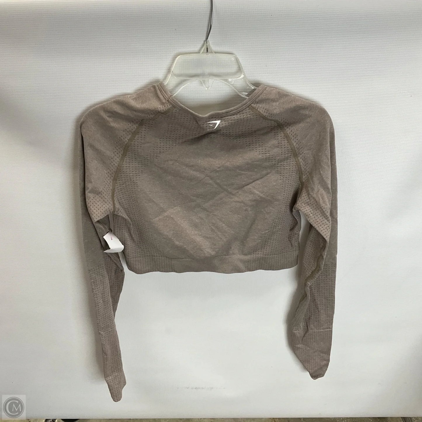 Athletic Top Long Sleeve Crewneck By Gym Shark In Brown, Size: L