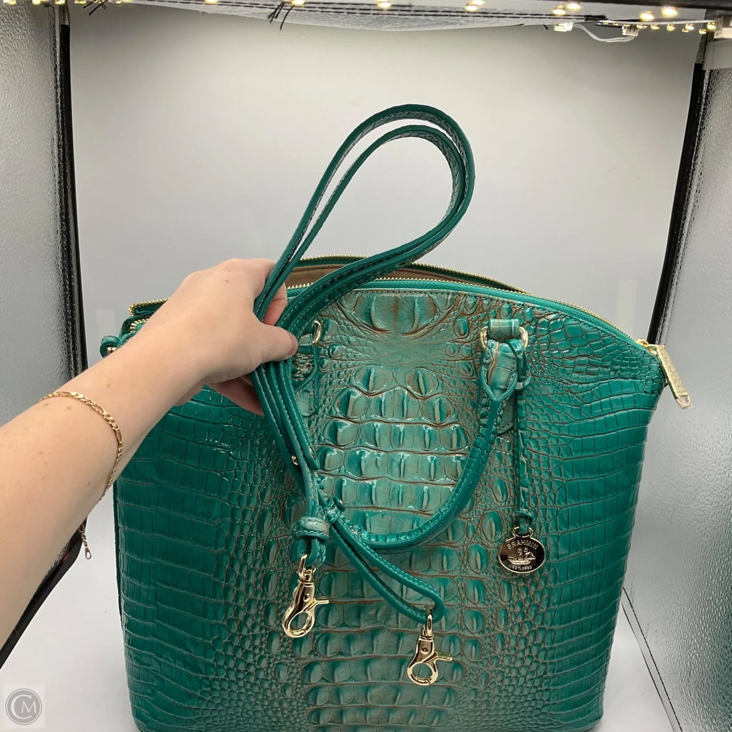 Handbag Designer By Brahmin, Size: Large