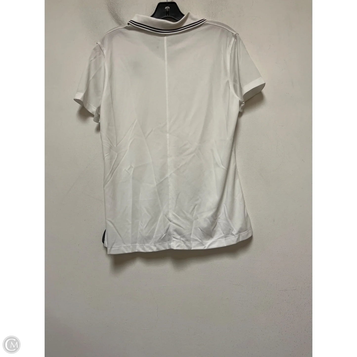 Athletic Top Short Sleeve By Nike In White, Size: L