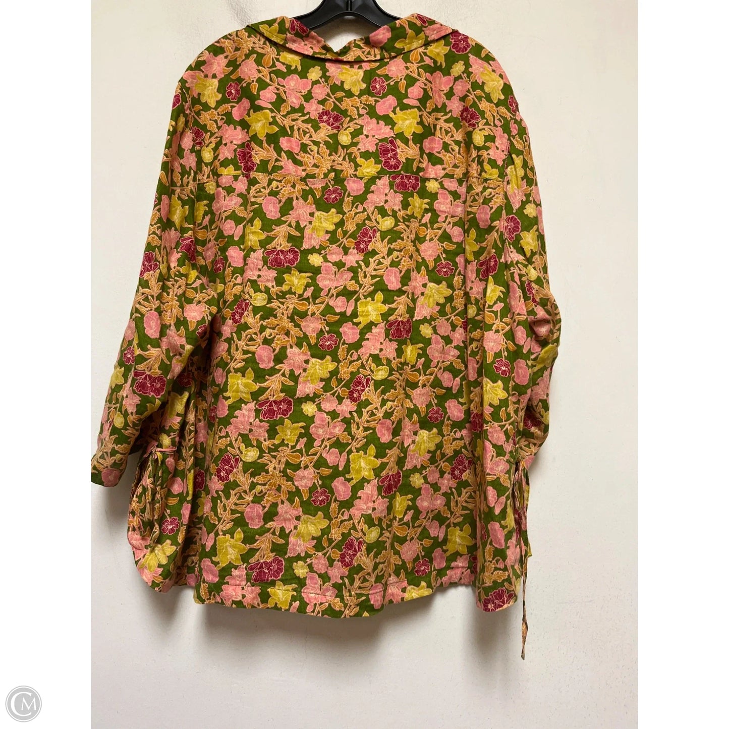 Top Long Sleeve By Cynthia Rowley In Floral Print, Size: 3x